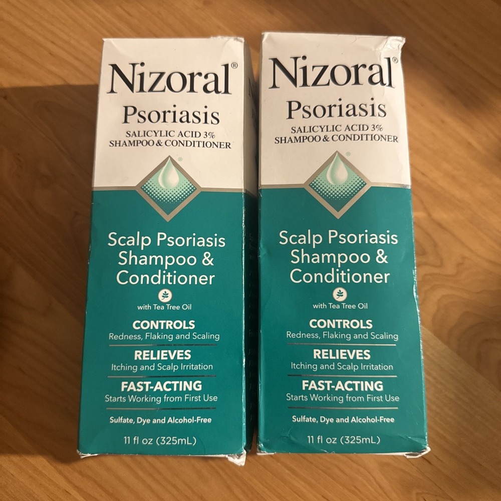 2 Pack Nizoral Scalp Psoriasis Shampoo Conditioner Tea Tree Oil 11 Oz Exp 10/27